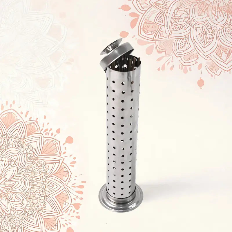 Stainless Steel Agarbatti Stand with Ash Catcher – Incense Stick Holder for Home & Office (1 Pc).