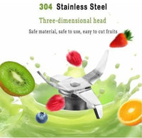 Portable USB Rechargeable Juicer Blender Bottle 380ML with 6 Stainless Steel Blades