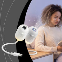 Projection Night Light - USB Powered Starry Sky Lamp for Bedroom Nursery Ambient Lighting