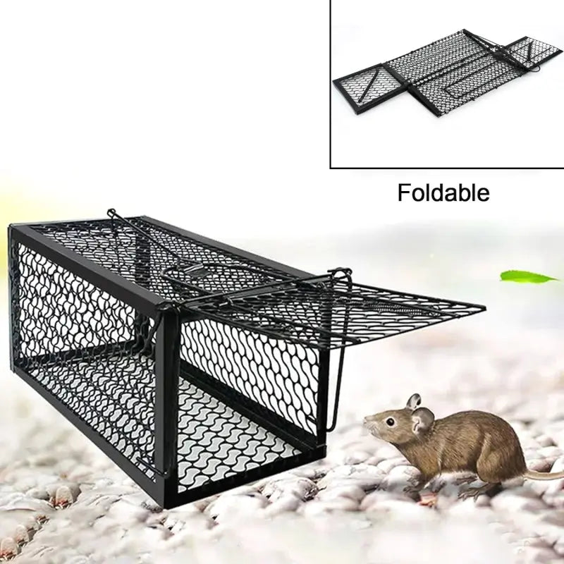 Foldable Mouse Trap Squirrel Trap Small Live Animal Trap Mouse Voles Hamsters Live Cage Rat Mouse Cage Trap for Mice Easy to Catch and Release