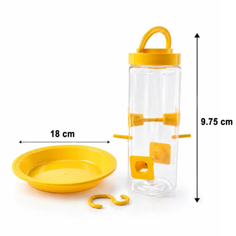 Hanging Bird Feeder | Multi-Port Transparent Seed Feeder for Garden, Balcony & Outdoor Birds