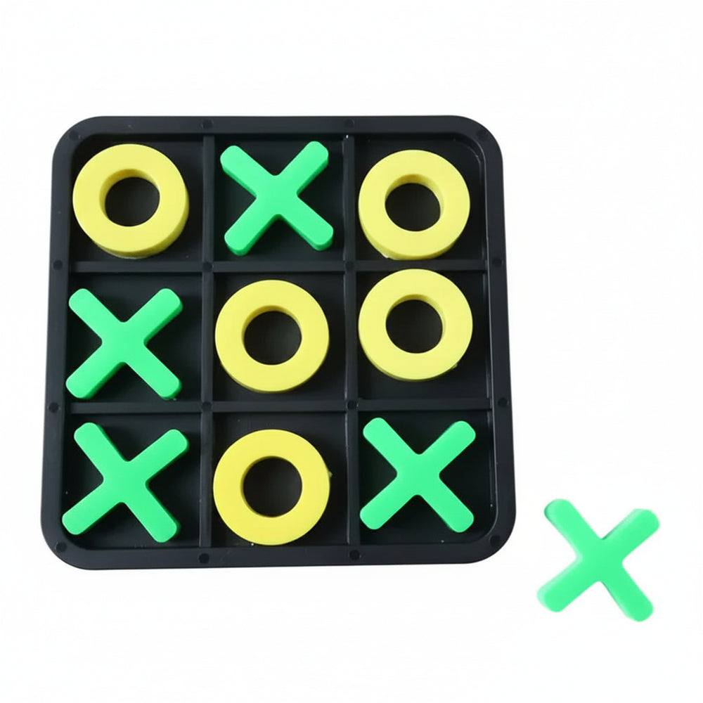Classic Tic Tac Toe Board Game with Interlocking X & O Pieces