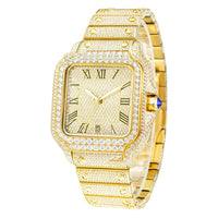 Clarity Moissanite Watch Men's Stainless Steel