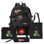 Four-piece Backpack Men And Women Student Pencil Bag Canvas Bag