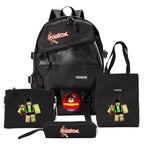 Four-piece Backpack Men And Women Student Pencil Bag Canvas Bag