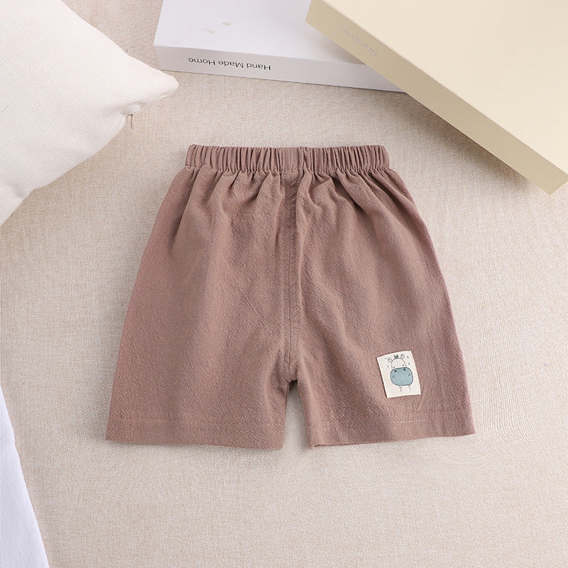 Children's Summer Shorts, Children's Clothing, Korean Cotton And Linen Fabric