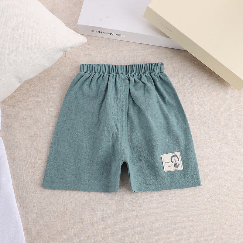 Children's Summer Shorts, Children's Clothing, Korean Cotton And Linen Fabric
