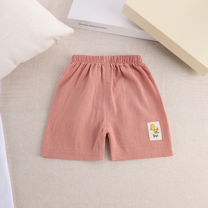 Children's Summer Shorts, Children's Clothing, Korean Cotton And Linen Fabric