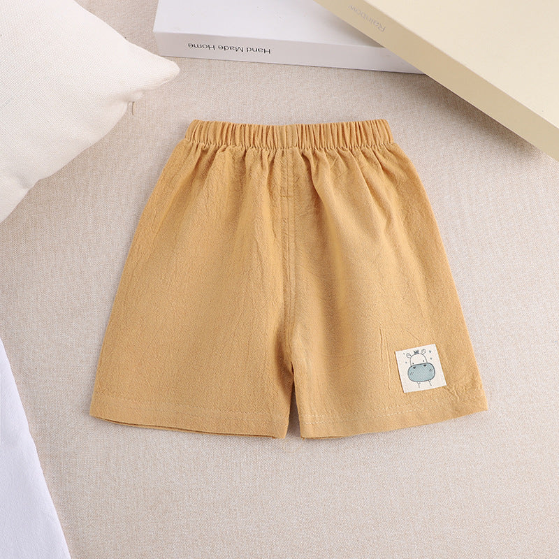 Children's Summer Shorts, Children's Clothing, Korean Cotton And Linen Fabric