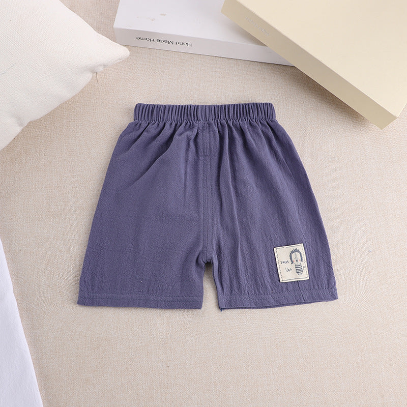 Children's Summer Shorts, Children's Clothing, Korean Cotton And Linen Fabric