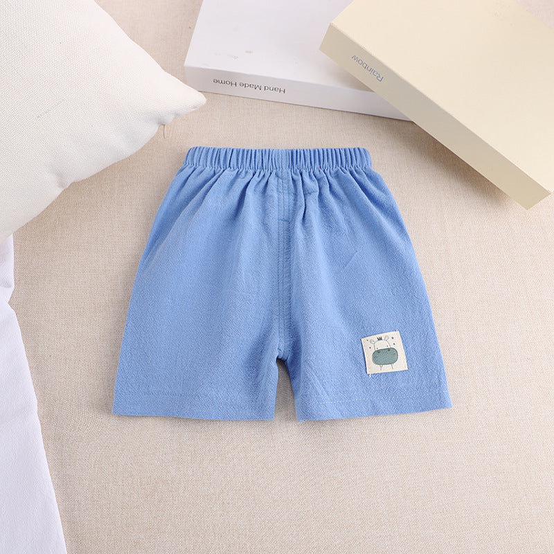 Children's Summer Shorts, Children's Clothing, Korean Cotton And Linen Fabric