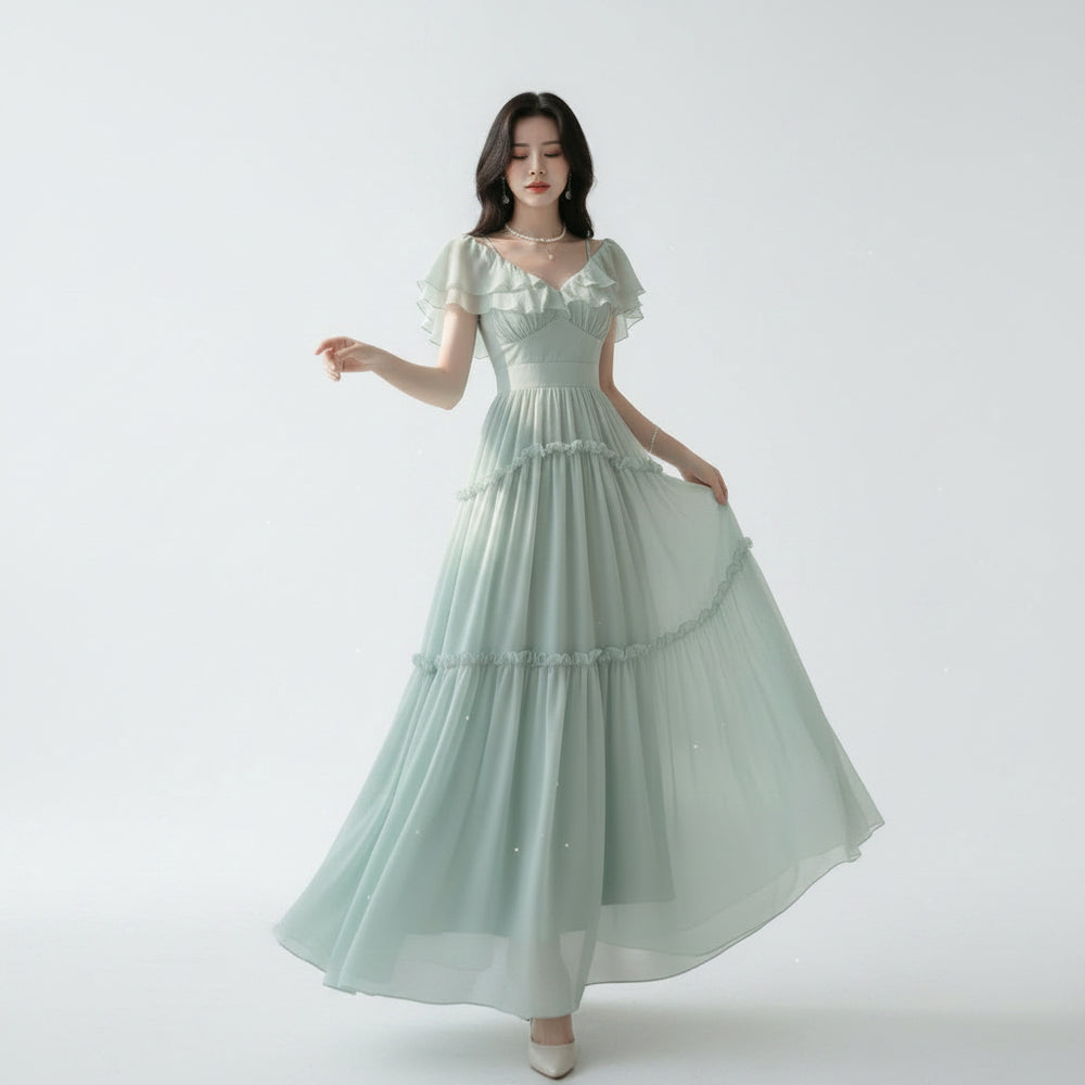 Chiffon Suspender Dress For Women