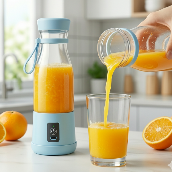 Portable Mini Juice Blender - 420ml Rechargeable USB Personal Fruit Mixer
