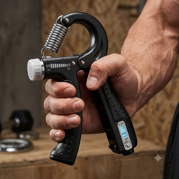 Hand Grip Strengthener with Counter – Adjustable Resistance Wrist & Forearm Exerciser for Gym, Home Workout & Fitness