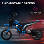 24V 350W Electric Dirt Bike Up to 15 MPH w/ Twist Grip Throttle, Blue