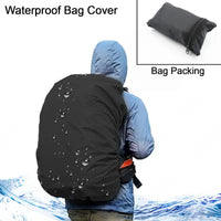 Heavy Waterproof Nylon Rain Cover/Dust Cover - Elastic Adjustable for Laptop Bags and Backpacks, School Bag Waterproof Cover, Dust Proof, Backpack, Laptop Bag Cover (1Pc)