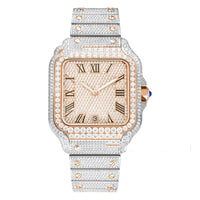 Clarity Moissanite Watch Men's Stainless Steel