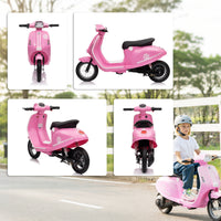 24V Kids Motorcycle with 3-Speed, Electric Motorcycle with Rear Suspension and LED Lights for 8-12 Years Old, Pink