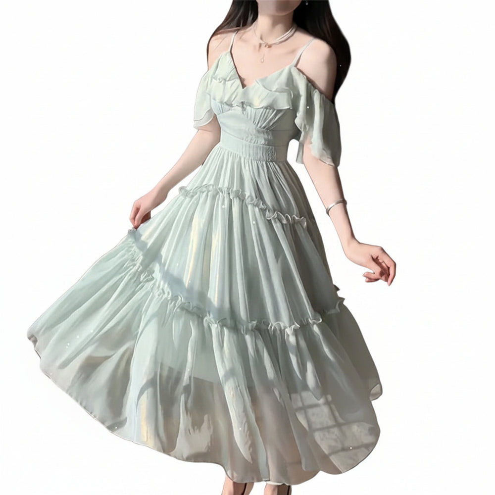Chiffon Suspender Dress For Women