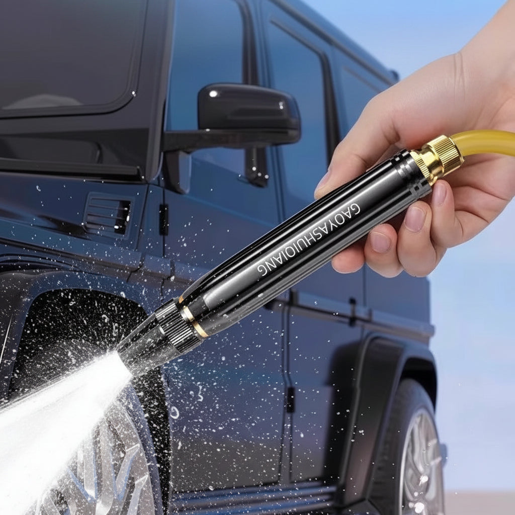Portable High Pressure Washing Water Gun Car Wash Nozzle Adjustable Nipple Type Direct Spray Home Garden Shower Watering Hose