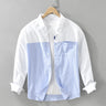 Mens Patchwork Long Sleeve Top