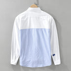 Men's Premium Patchwork Long Sleeve Button-Down Shirt