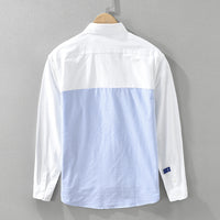 Mens Patchwork Long Sleeve Top