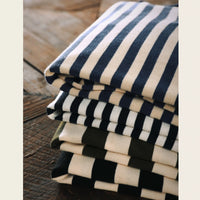 Men's Retro Henry Collar Striped Washed Cotton Long-Sleeve T-Shirt