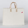 Box Tote Bag Canvas and Leather