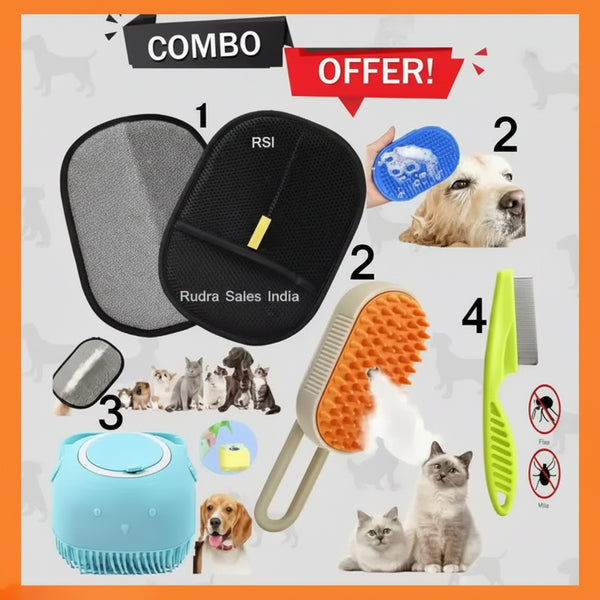 5-in-1 Pet Grooming and Hair Removal Combo Kit
