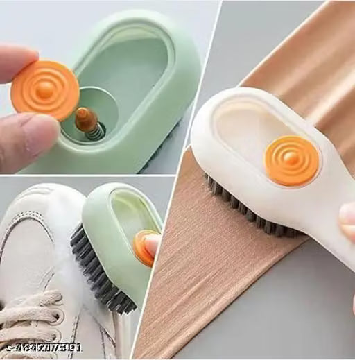 Liquid Adding Soft Fur Cleaning Brush, Multifunctional Shoe Brush, Long Handle Liquid Adding Cleaning Brush Clothes Cleaning Tools