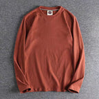 Solid-color Washed Pullover Base Shirt