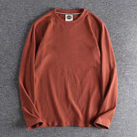 Solid-color Washed Pullover Base Shirt
