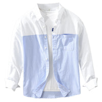 Mens Patchwork Long Sleeve Top