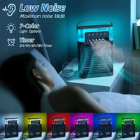 Portable Air Cooler Fan & 5-Mist Humidifier | Safe for Kids & Seniors