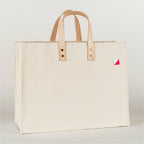 Box Tote Bag Canvas and Leather