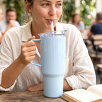 1800ml Insulated Travel Tumbler with Handle and Straw | Large-Capacity Leak-Resistant Drinkware