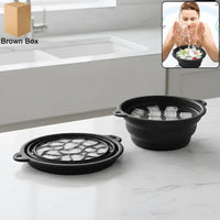 Silicone Ice Facial Bowl with Built-In Ice Tray Foldable Skin Care Bowl (1 Pc)
