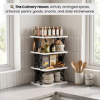 Multipurpose Foldable 4 Layer Storage Rack | Space Saving Kitchen | Foldable Countertop Storage Stand