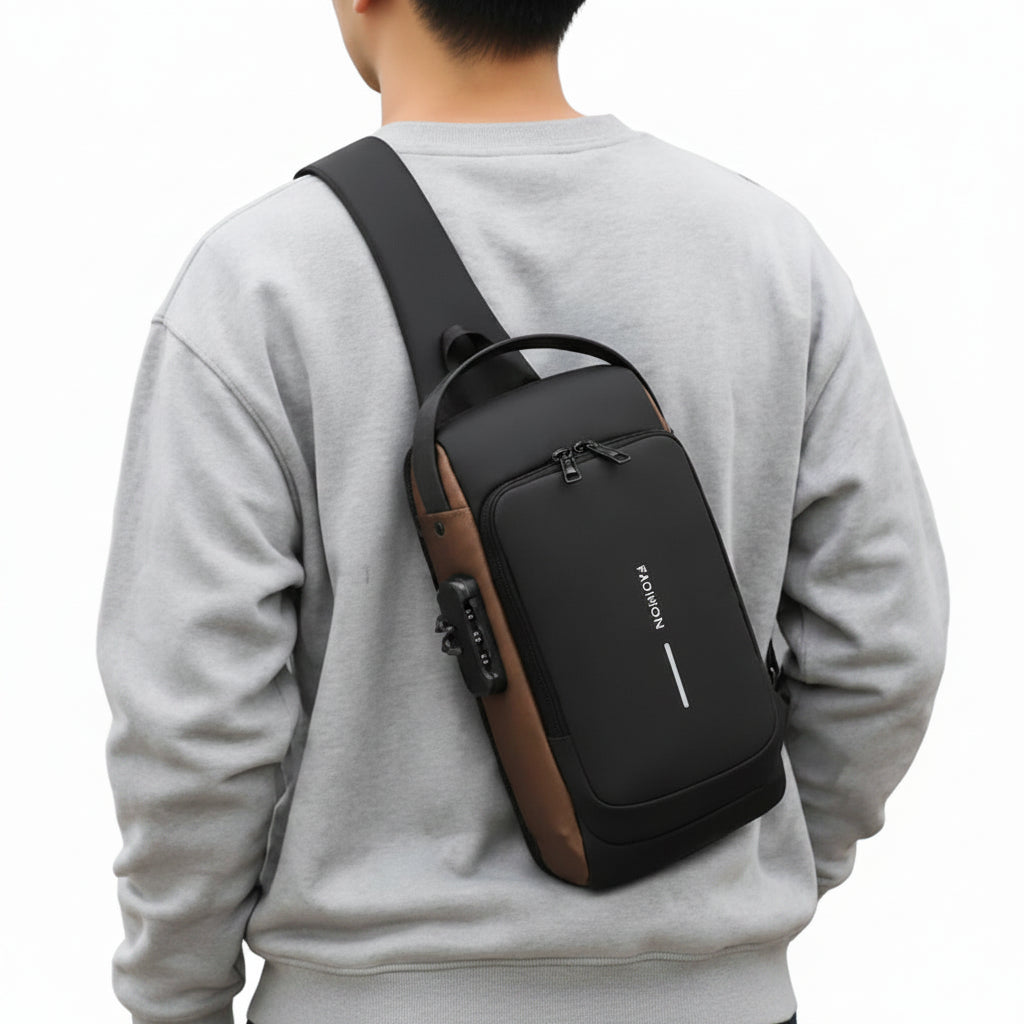 Waterproof Sling Crossbody Backpack Bag – Compact Travel Shoulder Bag for Men & Women
