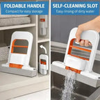 Mini Foldable Handheld Mop Self Squeezing Kitchen Wiper Cleaning Tool for Home and Car Detailing