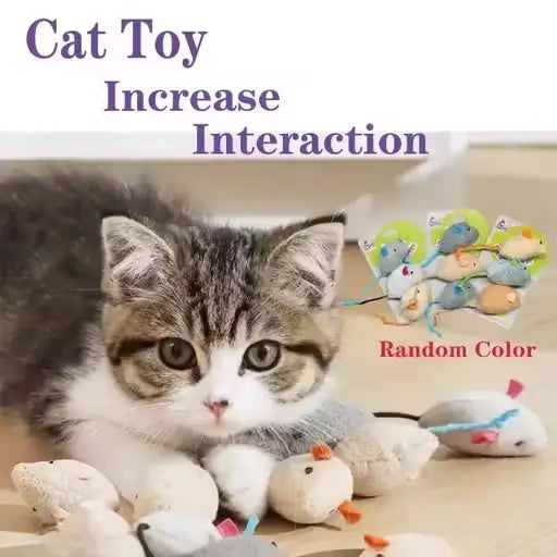 Catnip Mouse Plush Toy Set for Cats – Pack of 3