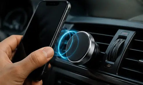MagHold 360° Magnetic Car Mobile Holder for AC Vent | Strong Magnet Zinc Alloy Phone Mount | Universal Rotatable Car Phone Holder for All Smartphones