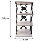Multipurpose Foldable 4 Layer Storage Rack | Space Saving Kitchen | Foldable Countertop Storage Stand