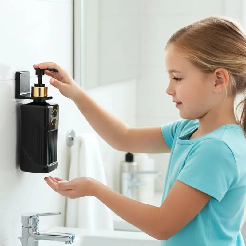 Wall Mounted Liquid Hand Wash Dispenser | Refillable Soap Pump Bottle for Bathroom & Kitchen