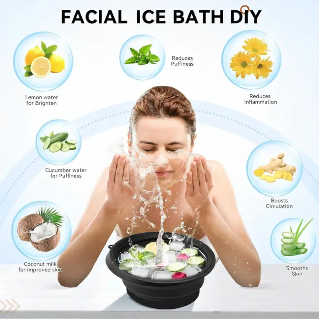 Premium Collapsible Ice Facial Wash Basin – Minimalist Skincare Essential