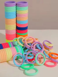 60PCS Elastic Cotton Hair Bands Set – Women’s Hair Accessory