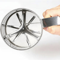 Stainless Steel Flour Sifter for Baking Double Layer Fine Mesh Baking Sieve with One Hand Press Handle for Sifting Flour Sugar Cocoa Powder