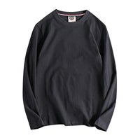 Solid-color Washed Pullover Base Shirt