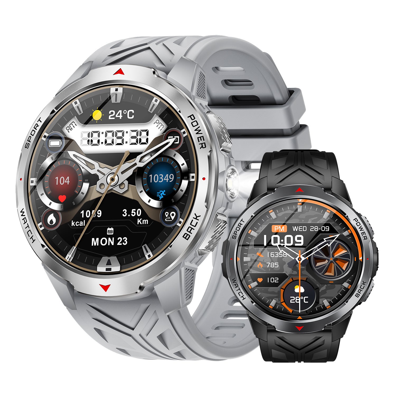 Smart Watch Compass Flashlight Large Battery Sports Record Call